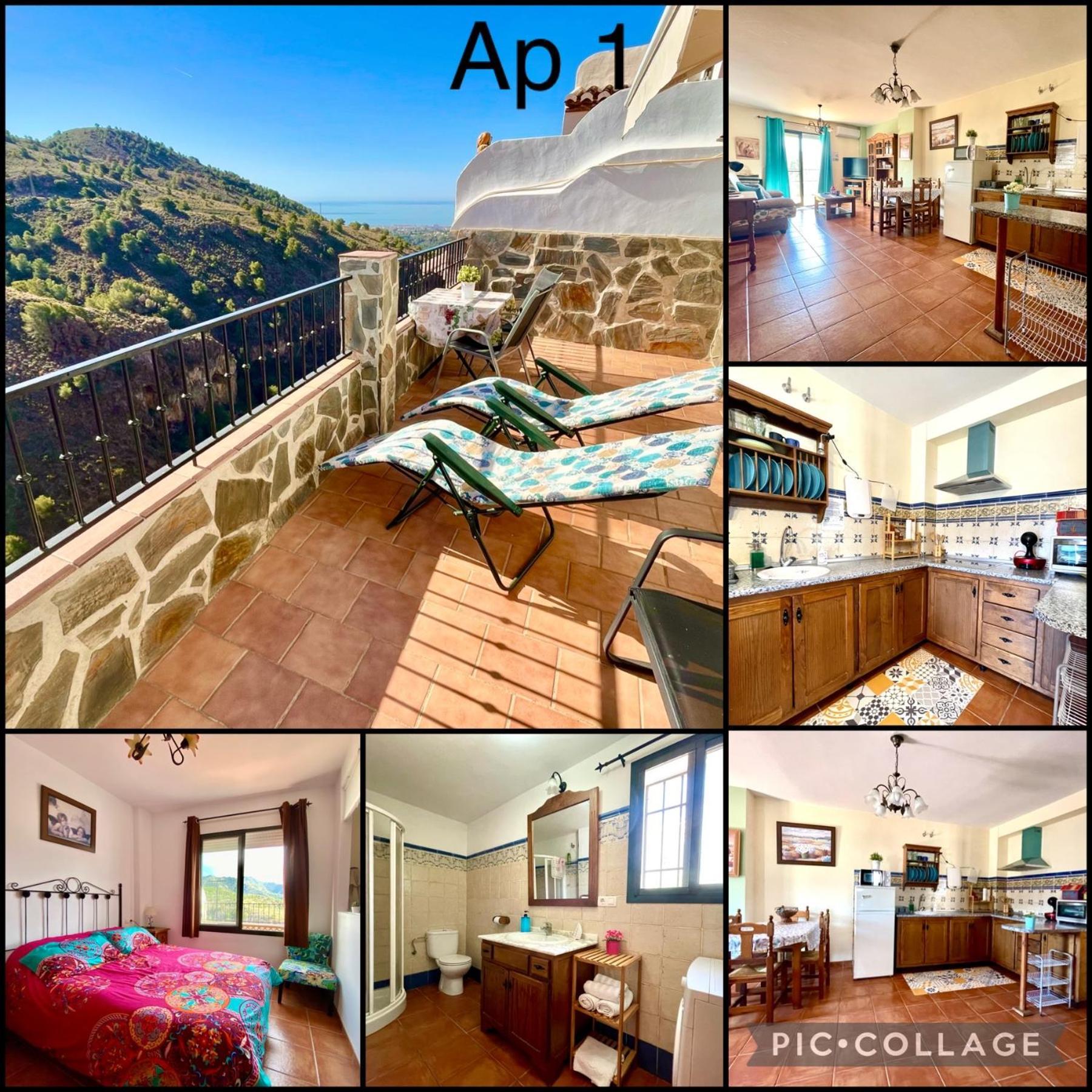 Apartamentos Axarquia , Frigiliana, Terraza Privada Con Vistas A La Montana Rio Y Al Mar Экстерьер фото